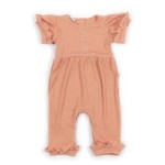 BAMBOOM Tuta a maniche corte - CORAL