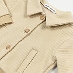 BAMBOOM Giacca bimbo squares - ALMOND CREAM - immagine 2