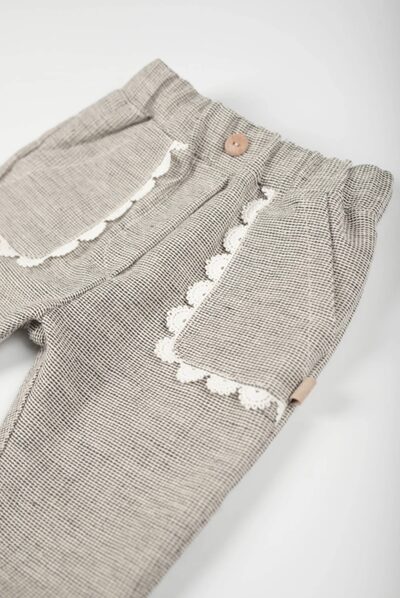 BAMBOOM Pants con tasche in Embroidery - BLU - immagine 2