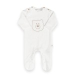 BAMBOOM Tuta Orso con piedi - OFFWHITE