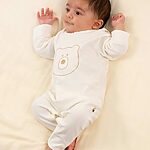 BAMBOOM Tuta Orso con piedi - OFFWHITE - immagine 2