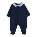 NANAN Tutina in Cotone Riga Blu