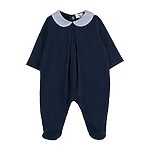 NANAN Tutina in Cotone Riga Blu