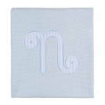 NANAN Copertina in filo c/ bordo rigato azzurro - immagine 2