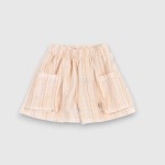 BAMBOOM Short bimba con tasche - STRIPE PINK