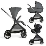 CHICCO Trio Bellagio Gran Comfort con First Seat Recline Black Satin  Lullaglide e Borsa  in OMAGGIO