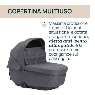 CHICCO Trio Bellagio Gran Comfort con First Seat Recline Black Satin  Lullaglide e Borsa  in OMAGGIO - immagine 5