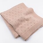 BAMBOOM Coperta traforata Knitted - Rosa - immagine 2