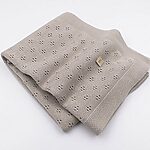 BAMBOOM Coperta traforata Knitted - Cammello