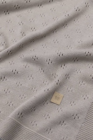 BAMBOOM Coperta traforata Knitted - Cammello - immagine 2