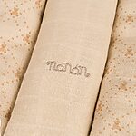 NANAN MUSSOLA ALLOVER LETTERING 80X80CM BEIGE - immagine 2