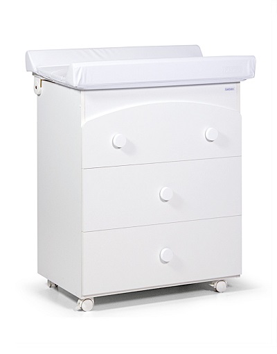 bagnetto-tre-cassetti-pomelli-tondi-1 BEBEX Bagnetto fasciatoio 3 cassetti con pomelli tondi - immagine 1