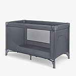 KIKKABOO Lettino da Campeggio SO GIFTED, 1 LIVELLO Culla Neonato da Viaggio GREY